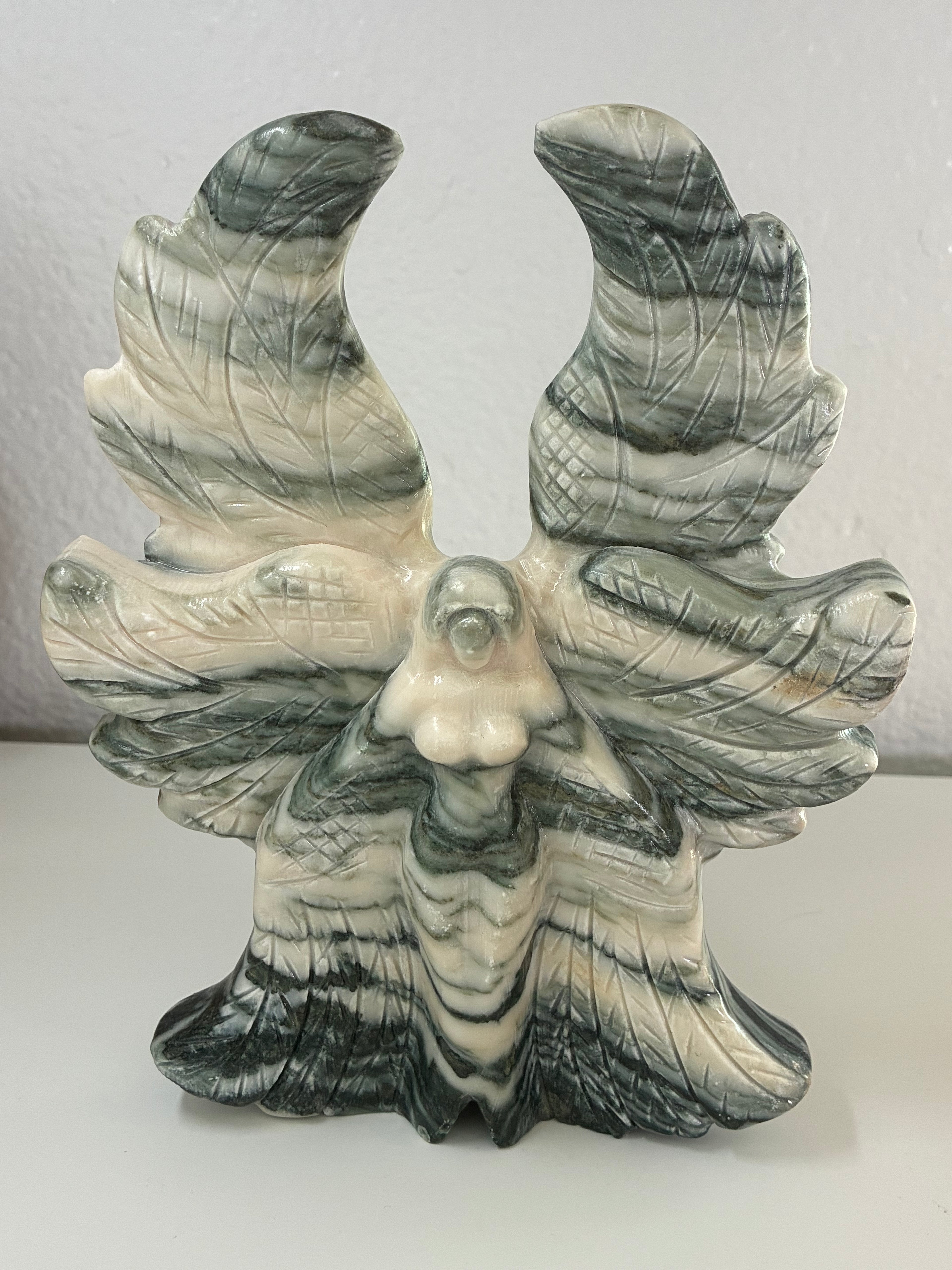 Moss Agate Angel ✶ 6 Winged Seraphim