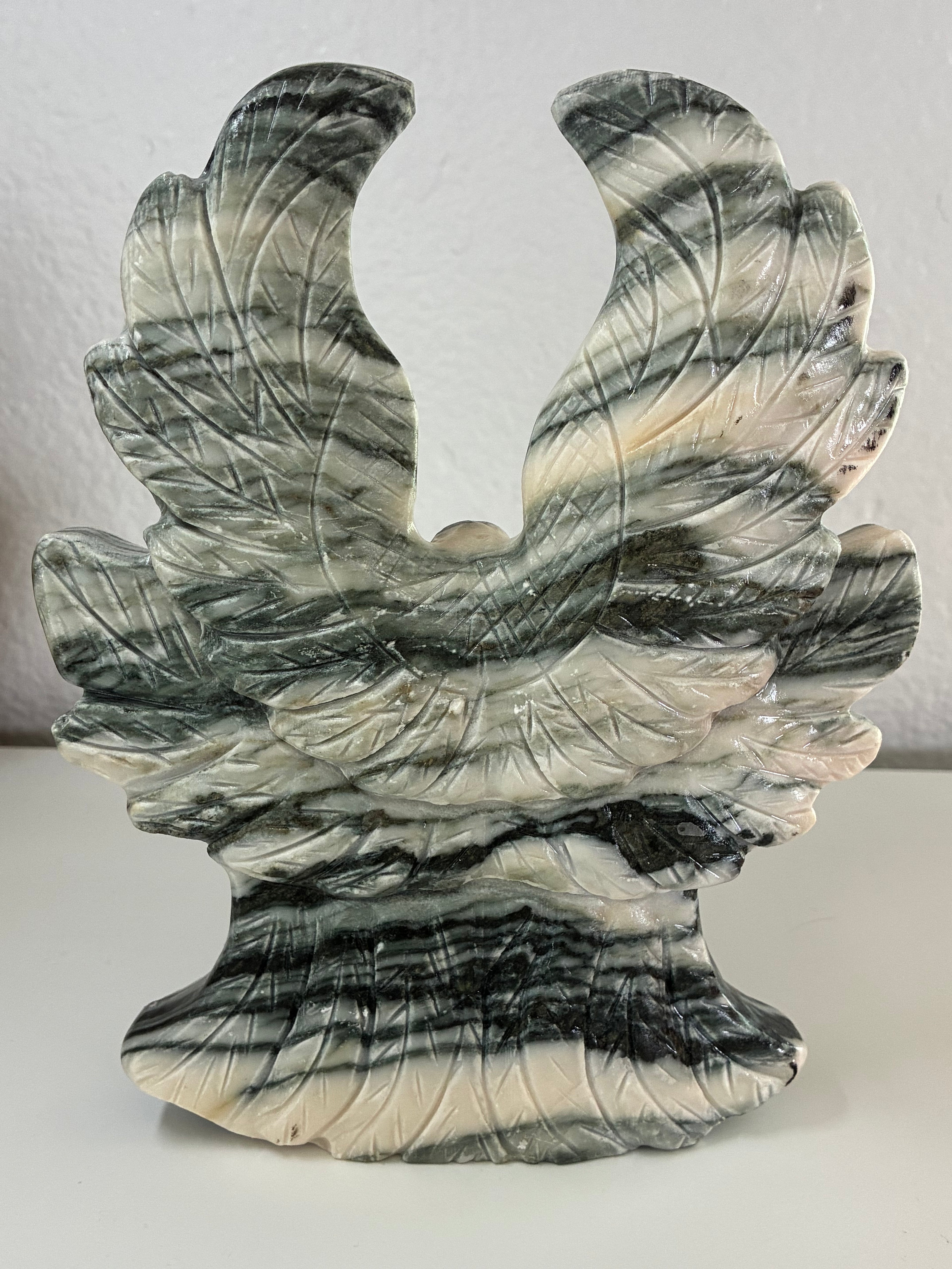 Moss Agate Angel ✶ 6 Winged Seraphim