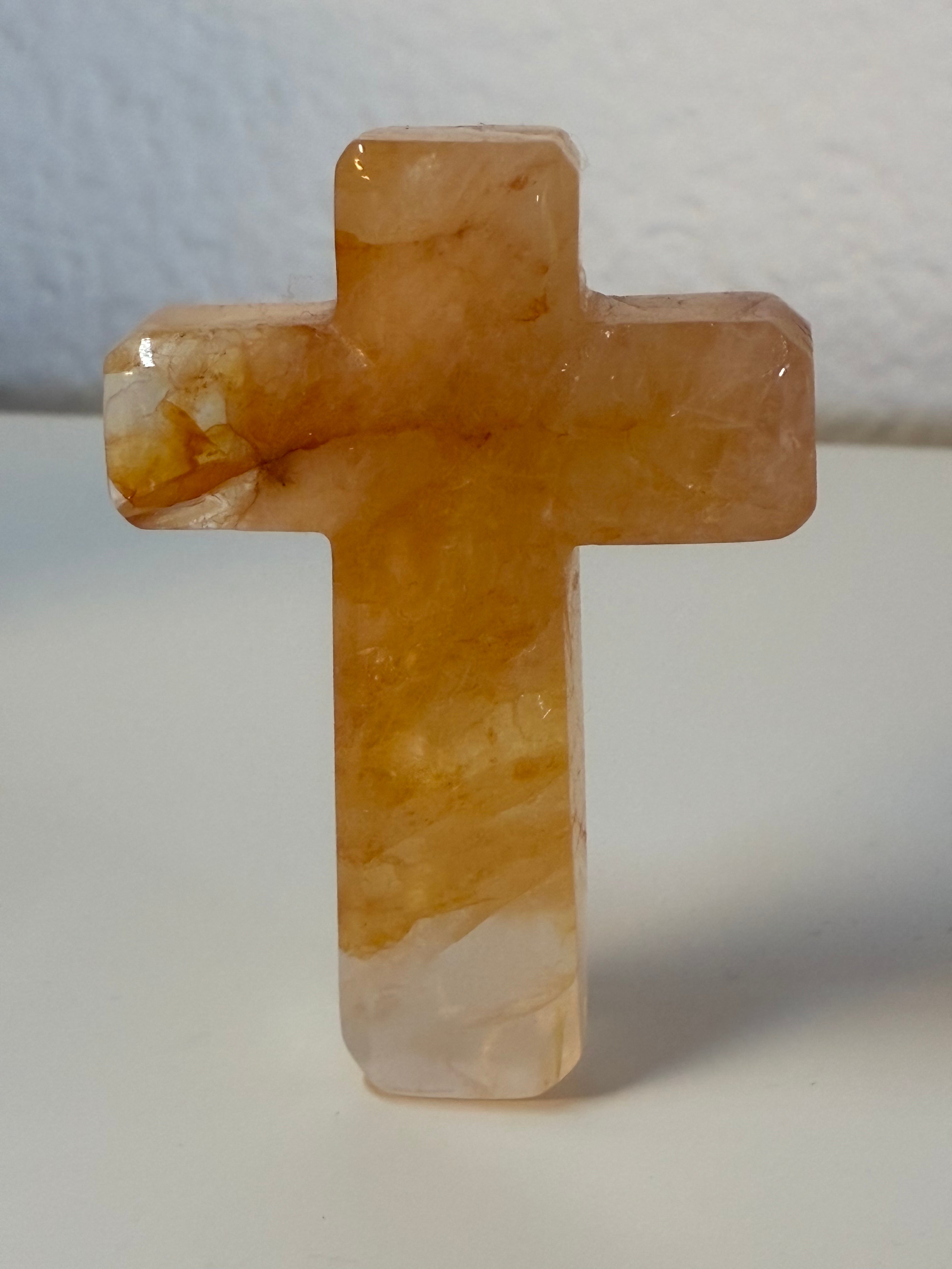 Golden Healer Quartz Cross