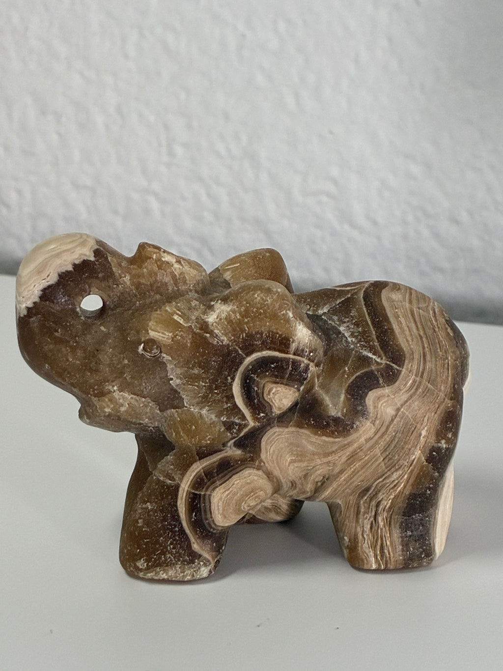 Calcite Elephant 𐦖 Animal Carving